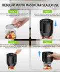 Upgrade Your Pantry Game With This Electric Mason Jar Vacuum Sealer Kit. Step-by-step use with regular mouth jar and sealer.