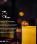Set Of 3 Waterproof LED Flameless Pillar Candles With Timers For Outdoor Vibe 4 Inch 5 Inch And 6 Inch Tall displayed with timer detail