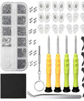 Eyeglasses Repair Kit With Precision Screwdrivers Magnetic Tweezers Replacement Nose Pads And Screws Cleaning Cloth And Multi Tool For Glasses