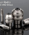 Heavy Duty Tap Socket Set With Adjustable Handle 6 Piece CR MO Steel Kit Including Metric M3 To M19 Sockets and adapters.