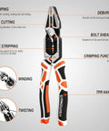 Heavy Duty 2 Piece Pliers Set With Linesman And Long Nose Pliers 8 Inch Multitool For Wire Cutting Stripping Crimping Winding And Deburring Built With CRV Steel For Lasting Tough Performance