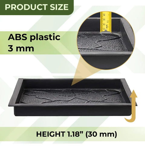 4 Piece Concrete Mold Set For DIY Paver Stones And Walkways, ABS plastic 3mm height 1.18 inch (30mm)