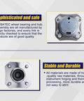 Front and side view of Rear Wheel Bearing And Hub Assembly For 2007-2012 Nissan Sentra, 4 Lug, ABS, 512384 Replacement