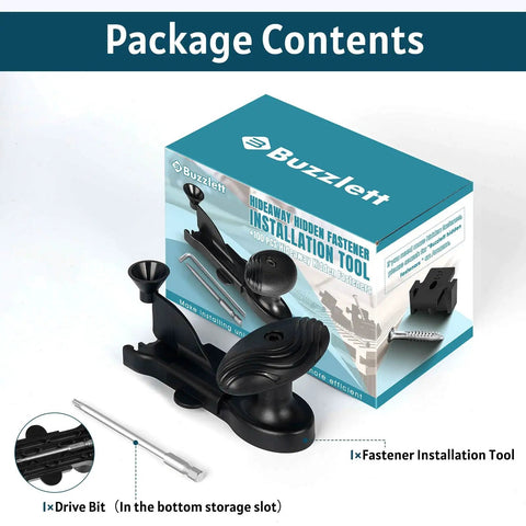 Pro Level Hidden Deck Fastener Installation Tool With Drill Bit And Hex Wrench For Trex Compatible Screws in package with drive bit.