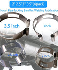 Stainless Steel Exhaust Tack Welding Clamp-On Kit For 2 Inch, 2.5 Inch, 3 Inch, And 3.5 Inch Pipes, corrosion-resistant