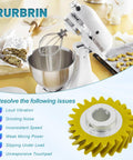 Upgraded Mixer Worm Gear Replacement For Whirlpool And KitchenAid Stand Mixers shown next to dough and cookies