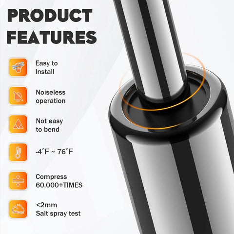 Close-up of easy install feature of Rear Hatch Liftgate Supports For Jeep Grand Cherokee 1999 2000 2001 2002 2003 2004