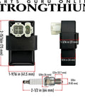 Ignition Coil 6 Pin DC CDI Box A7RTC Spark Plug Wire For GY6 50cc 110cc 125cc 150cc 250cc Engine with dimensions shown