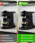 Silicone Coffee Mat 15.8 Inch By 11.8 Inch Bar Mat For Countertop Heat Resistant Non Slip Leak Proof Fit For Most Coffee Makers