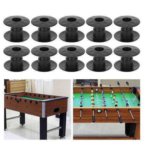 Tabletop Foosball Bearing Rods And Bushings Set, 10 Pairs Black Plastic Shafts Covers For Foosball Tables, replacement parts for rods