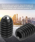 Two M4mm hex socket ball spring plungers made from carbon steel for tight pressure positioning in projects.