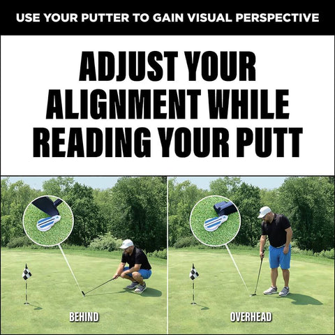 Golfer using Game-Changing 360 Degree Alignment Golf Ball Marker And Putting Aid For Precise Putts Rotate To Aim USGA Compliant
