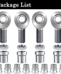 Street Hardened 7/8 Inch Heim Rod End Panhard Bar Kit Featuring Chromoly Joints and zinc coated jam nuts and spacers.