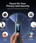 All In One Hidden Spy Camera Detector With RF Signal Scan And Infrared Lens Finder identifying various hidden cameras