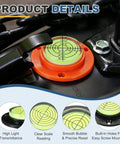 Nexarelle 3pcs Round Bubble Level D:48.9mm, H:12mm Black/Green showing clear scale and built-in mounting holes.
