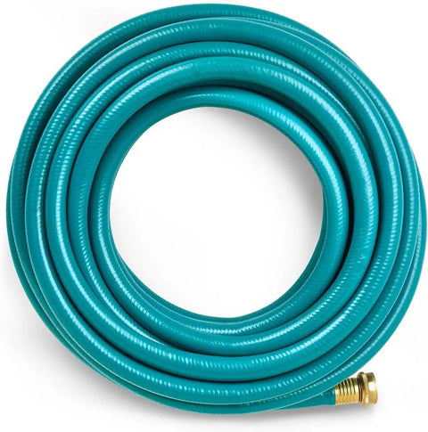 Medium Duty Flexogen Hose 5/8 Inch By 50 Feet With 4-Layer Construction For Supremely Flexible Performance, 250 PSI Burst, Polished Cover Resists Dirt, Crush-Resistant Metal Couplings With Washers For A Tight Seal, Made In USA