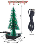 3D Christmas Tree Soldering Kit With LED Flashing Lights In 7 Colors Dope DIY Electronics Project for Learning STEM, dimensions.