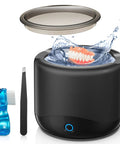Deep Clean Ultrasonic Retainer Cleaner All In One 45kHz Power For Dentures Mouth Guards Aligners Braces Toothbrush Heads And Jewelry 230ml Cleaning Pod