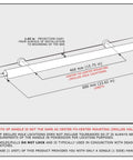 Diagram of 24 Inch Matte Black Stainless Steel One Sided Door Pull Handle For Wood Glass Metal Doors And Sliding Glass Shower Doors Modern Contemporary Push Pull Bar For Home Office And Commercial Use Must Have showing measurements and installation details.