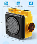 Heavy Duty 600 CFM Negative Air Machine With 4 Stage Filtration side view, compact design with carrying handle