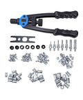 Rivet Nut Tool Set 13 Inch Handheld Kit With 7 Mandrels M3 To M12 In Durable Portable Case for DIY projects, displayed with accessories.