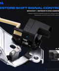 Dodge Ram Gear Shift Bracket With Solenoid Replacement Fits 2009 2018 Ram 1500 2500 3500 And Ram 1500 Classic 2009 2021 Drop In OE Style Mopar 68470756AA Compatible shown with black sensor and metal bracket.