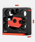 Rock Solid Aluminum Dowel Jig For Standard Power Drills Adjustable Eight Size Wood Dowel Cutter Kit with red cutting insert.