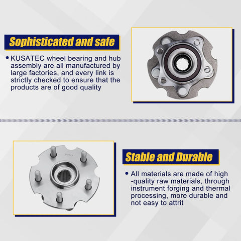 Rear Wheel Bearing And Hub Assembly Compatible With Lexus NX200t NX300 NX300h And Toyota RAV4 2006 To 2018 Rear AWD 5 Lug With ABS Replacement