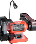 Heavy Duty Eight Inch Bench Grinder Paired With Two By Twenty Eight Belt Sander Combo features LED light and sturdy shield.