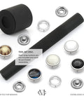 Snap Fastener Setting Tool For Prong Snap Rings 9-12 mm Pearl Snap Ring Button Setter No Brainer Install For Leather Denim And Crafts