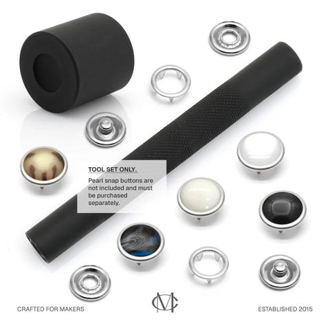 Snap Fastener Setting Tool For Prong Snap Rings 9-12 mm Pearl Snap Ring Button Setter No Brainer Install For Leather Denim And Crafts