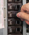 Hand adjusting RV Circuit Breaker 30/20 Amp Twin Single Pole 120V Thermal Magnetic Plug-In Type QT in panel