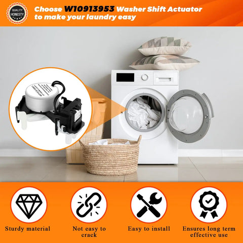 Upgraded 49tyz-e120a1 Washer Shift Actuator Replacement For Whirlpool Kenmore Washing Machines Durable Thick Material Prevents Cracking W10913953 W11481722 Fits W10597177 AP6037270 W10815026 VP