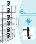 Badass Six Tier Rolling Storage Shelves With Smooth Caster Wheels Hauls Up To 2400 Pounds total adjustable metal rack with kettlebells.