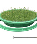Low Profile Round Grass Top Recessed Manhole Cover With Invisible Resin Lid And Frame, Flush Mount Drainage Solution For Lawn