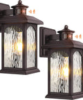 2 Pack Motion Sensor Outdoor Lights With Dusk To Dawn Sensor Oil Rubbed Bronze Waterproof Wall Sconces for house and garage