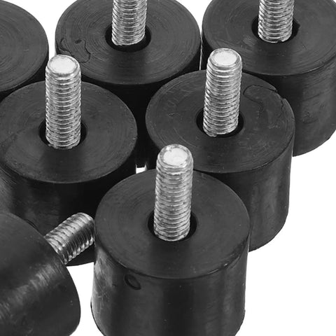 Adjustable M6 Threaded Furniture Levelers With Rubber Pads For Easy Height Adjustment And Easy Installation Anti Slip And Noise Reducing Furniture Leg Leveling Feet For Quiet Floor Friendly Homes, black rubber feet