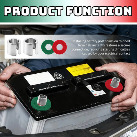 4 Pack Battery Terminal Shims Kit For Cars And SUVs With Positive And Negative Post Washers Restores Tight Metal Contact Ends Draggy Starts And Loose Posts No Nonsense Upgrade For Smoother Electrical Performance