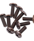 Snag These Dope Antique Copper Truss Head Machine Screws For Cabinet Door Knobs And Dresser Drawer Pulls Pack Of Twenty Five Half Inch Threaded Hardware To Fix Up Your Sweet Setup Now - close-up of antique copper screws.
