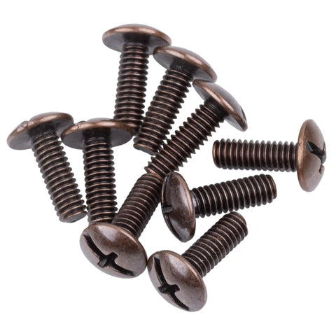 Snag These Dope Antique Copper Truss Head Machine Screws For Cabinet Door Knobs And Dresser Drawer Pulls Pack Of Twenty Five Half Inch Threaded Hardware To Fix Up Your Sweet Setup Now - close-up of antique copper screws.