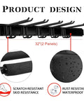 Heavy Duty Ski Wall Rack Storage System With Adjustable 32 Inch Rails Holds Up To 10 Pairs Of Skis, waterproof design