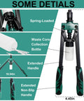 Billion Gold Heavy Duty Double Handle Rivet Gun With Spring Loaded Fast Release Mechanism, features extended handles and waste core collection.