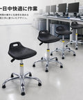 Built Tough Height Adjustable Shop Stool With Smooth Rolling Swivel Casters And A Durable Pu Seat ready for cleanroom use.