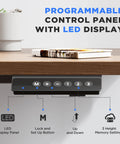 ZTTEN Dual Motor Electric Standing Desk Frame Heavy Duty Black Base control panel with LED display and memory settings.