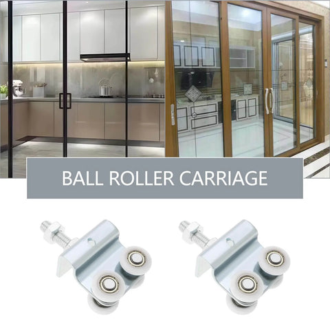 Two Pack Stainless Steel Nylon Sliding Track Roller Kit With Bolts And Nuts For Barn Doors And Sliding Doors Heavy Duty Carriage Assembly, kitchen and home use.