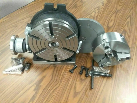 12 Inch Precision Rotary Table Featuring Killer Accuracy 10 Inch 3 Jaw Chuck with reversible jaws and included parts.