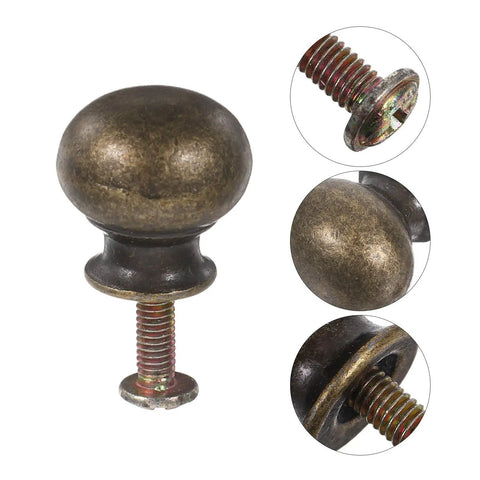 Stylish European Retro Clock Door Knobs In Antique Bronze Tone With Screws Perfect For Vintage Cabinet Hardware And Repair Projects That Give Your Space Serious Old World Charm And Sophistication. Antique bronze round cabinet knob with screw for vintage repair projects