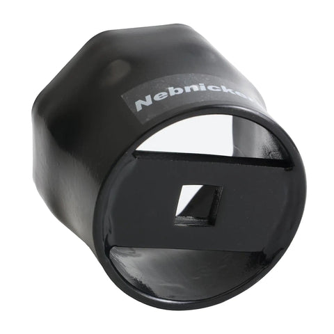 Three And One Quarter Inch Eight Point Truck Axle Wheel Bearing Socket For Axle Nut Locknuts showing side view with black powder coat