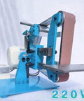 Workhorse 1100W Brushless Belt Sander Built Like A Tank For Wood Metal Grinding Sanding Polishing With Variable Speed Bidirectional Handle Smash Through Projects Now - blue sander with large abrasive belt.
