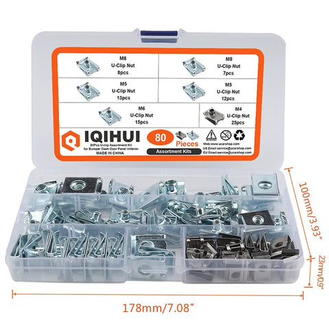 80 Piece Automotive U Clip Kit Delivering Rock Solid Galvanized Steel Fasteners For Flawless Car Door Trim Dash Panels And Motorcycle Fenders Hassle Free Swap Out